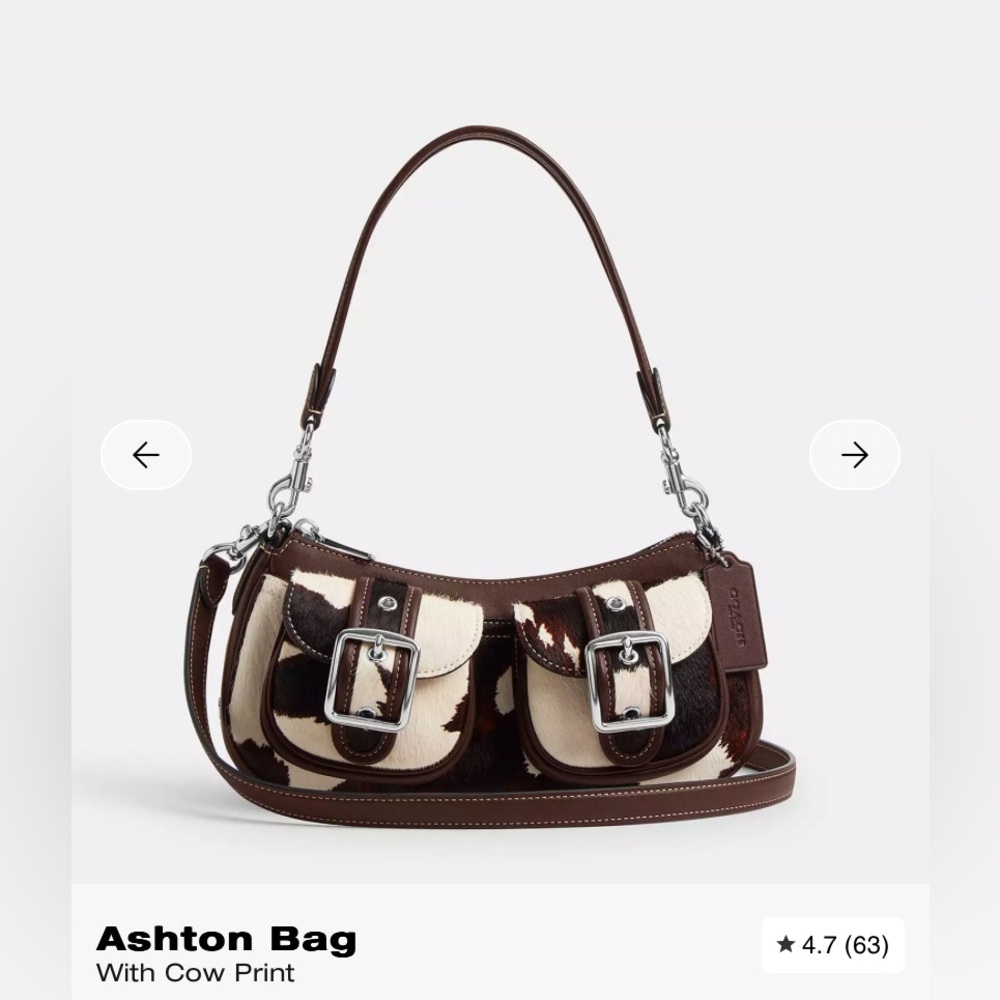 Coach cream and Brown Ashton Shoulder Bag